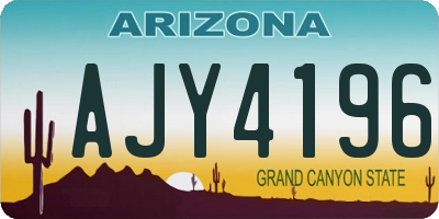 AZ license plate AJY4196