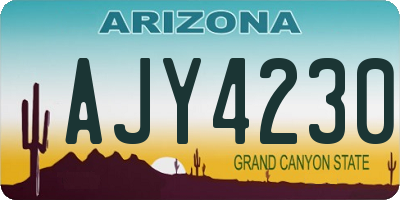 AZ license plate AJY4230