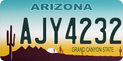 AZ license plate AJY4232