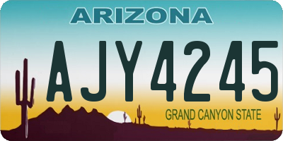 AZ license plate AJY4245