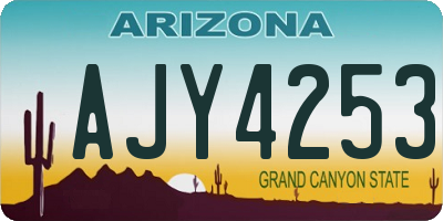 AZ license plate AJY4253