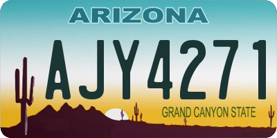 AZ license plate AJY4271
