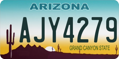 AZ license plate AJY4279