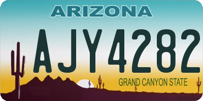 AZ license plate AJY4282