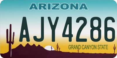 AZ license plate AJY4286