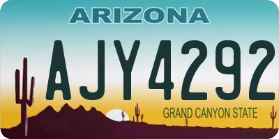 AZ license plate AJY4292