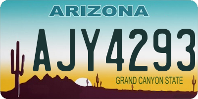 AZ license plate AJY4293