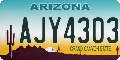 AZ license plate AJY4303