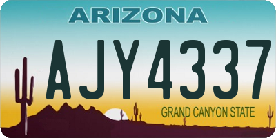 AZ license plate AJY4337