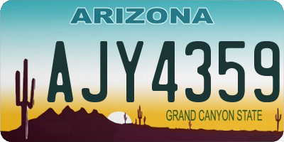 AZ license plate AJY4359