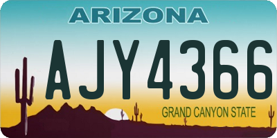 AZ license plate AJY4366