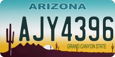 AZ license plate AJY4396