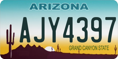 AZ license plate AJY4397
