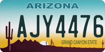 AZ license plate AJY4476