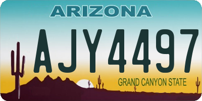 AZ license plate AJY4497