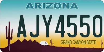 AZ license plate AJY4550