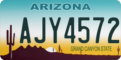 AZ license plate AJY4572