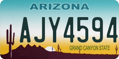 AZ license plate AJY4594