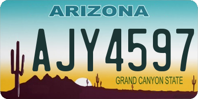 AZ license plate AJY4597