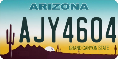 AZ license plate AJY4604
