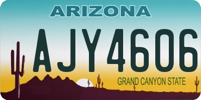 AZ license plate AJY4606