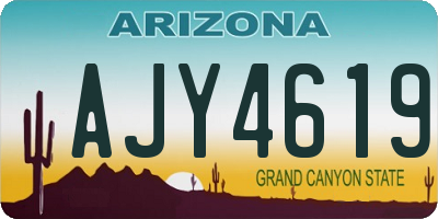 AZ license plate AJY4619