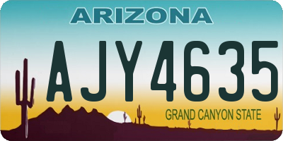 AZ license plate AJY4635