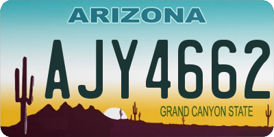 AZ license plate AJY4662