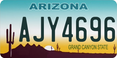 AZ license plate AJY4696