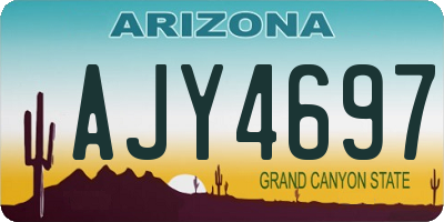 AZ license plate AJY4697