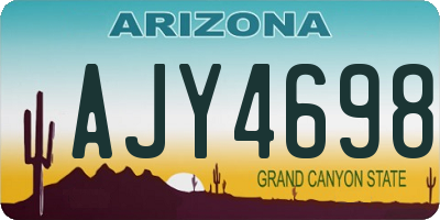 AZ license plate AJY4698