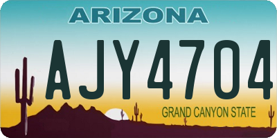 AZ license plate AJY4704