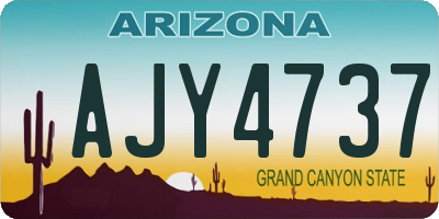 AZ license plate AJY4737