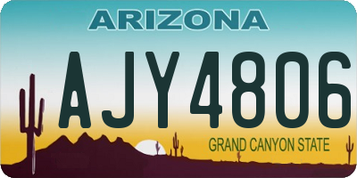 AZ license plate AJY4806