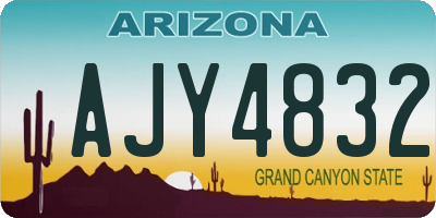 AZ license plate AJY4832
