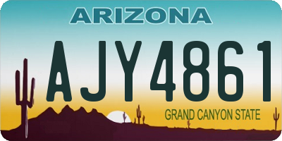 AZ license plate AJY4861