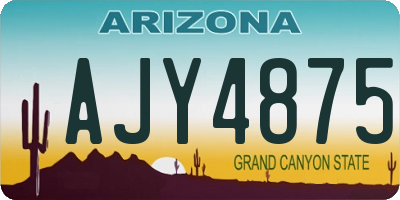 AZ license plate AJY4875