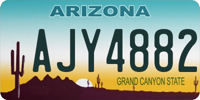 AZ license plate AJY4882