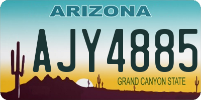 AZ license plate AJY4885