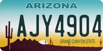 AZ license plate AJY4904