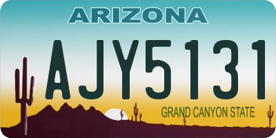 AZ license plate AJY5131