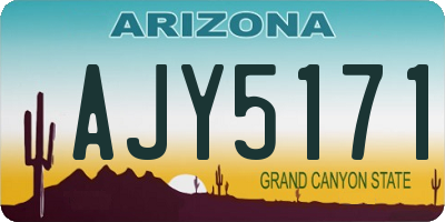 AZ license plate AJY5171