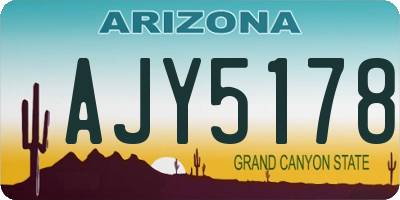 AZ license plate AJY5178