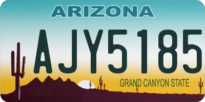 AZ license plate AJY5185
