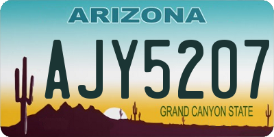AZ license plate AJY5207