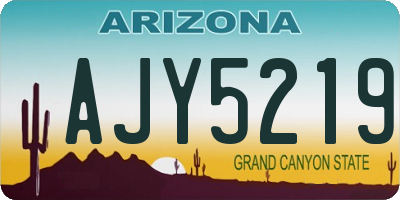AZ license plate AJY5219