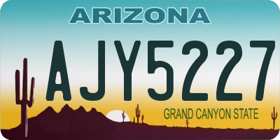 AZ license plate AJY5227