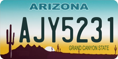 AZ license plate AJY5231
