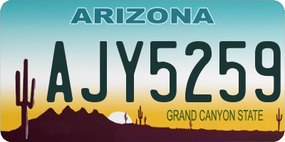 AZ license plate AJY5259