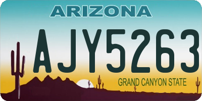 AZ license plate AJY5263